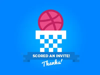 We just scored an invite 2 basketball dribbble friends invite