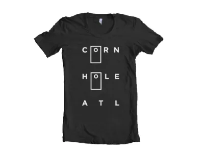 Cornhole ATL Shirts shirt type typography