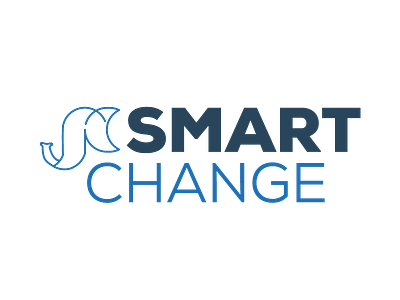 Smart Change animal elephant geometric logo outline