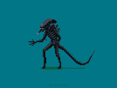 Alien alien pixel art