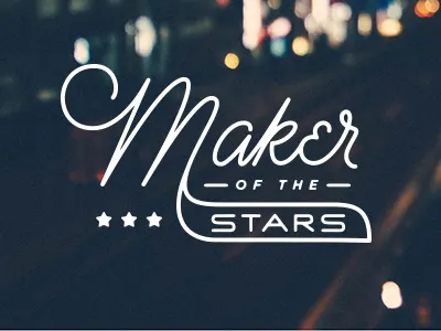 Maker Of The Stars handlettering lettering script