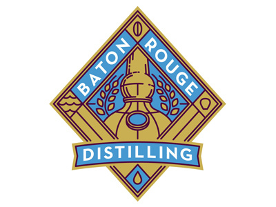 Distillery Logo diamond lineart logo