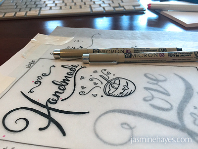 Handmade Love Valentine – WIP3 handlettering handmade illustration ink lettering sketch valentines day