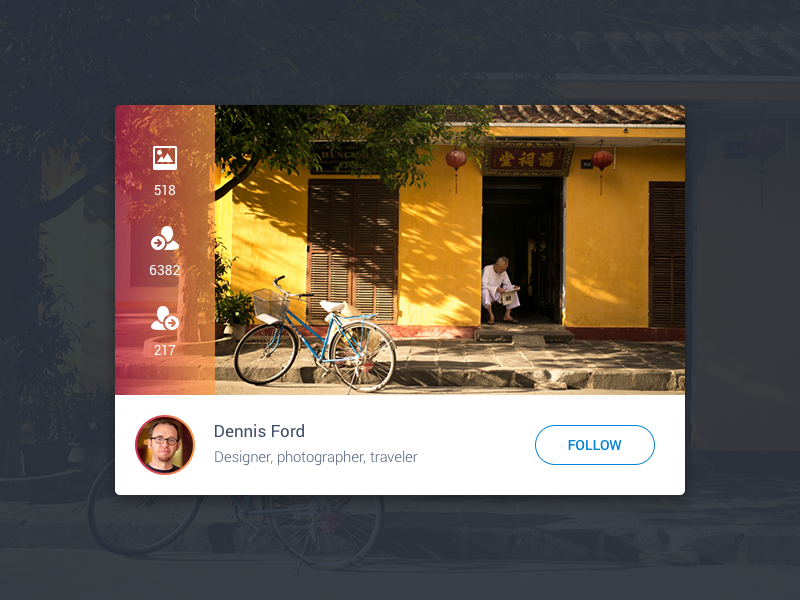 User Card by Sergey Azovskiy on Dribbble