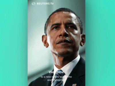 Reuters TV Prototype Onboarding animation app iphone motion design prototype