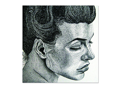 Stippling illustration ink drawing stippling