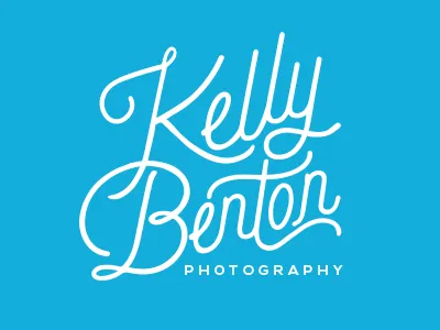Kelly Benton Hand Lettered Logo branding design hand lettered logo modern photography small business brand thin