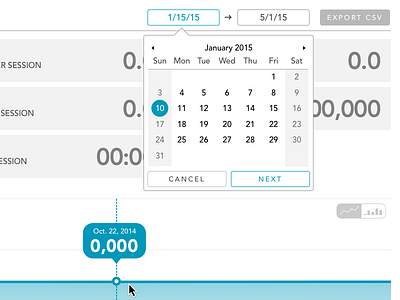 Newer Date Picker analytics calendar control date picker input