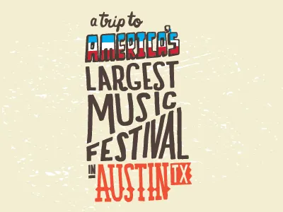 SXSW Promo handlettering illustration sxsw