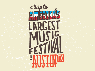 SXSW Promo handlettering illustration sxsw