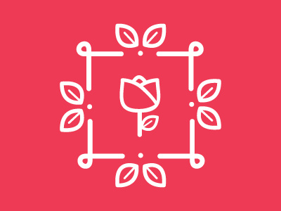 Rose Logo icon illustration logo pink rose