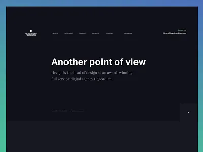 www.hrvojegrubisic.com black design landing minimal page portfolio responsive simple typography website