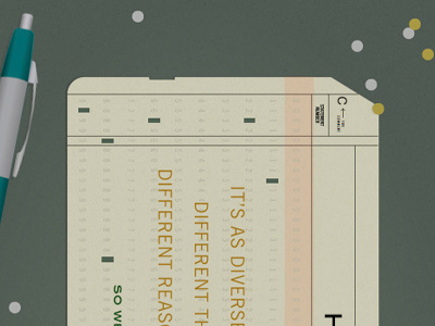 punch card (rejected) design illustration