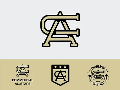 CA allstars baseball c ca ca monogram california commercial monogram retro star stars vintage