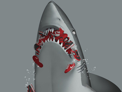 Biters Beware bubbles dunks nike shark sneakers