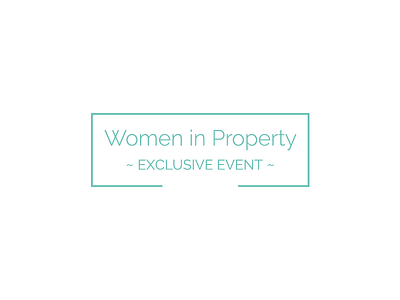 'Women in Property' Event Logo egyptian event logo logogram property teal women