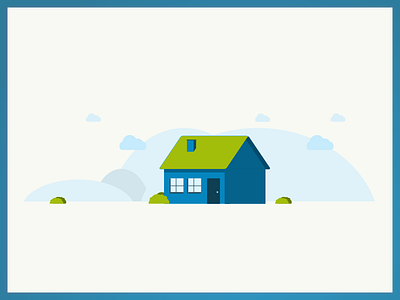 House animation branding colour palette illustration modular house visualisation