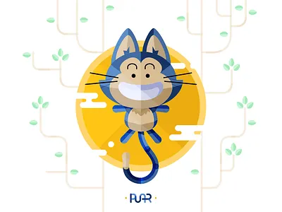 Flat Puar - Dragon Ball cat design dragonball flat