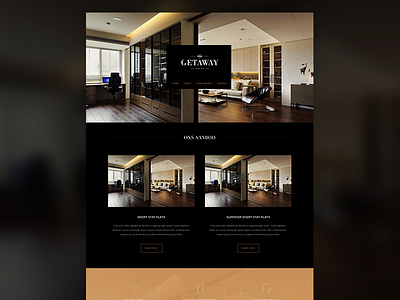 Website Getaway black copper minimal