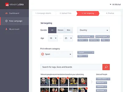 Relevancy Data - new campaign ads advertising campaign dashboard set settings targeting