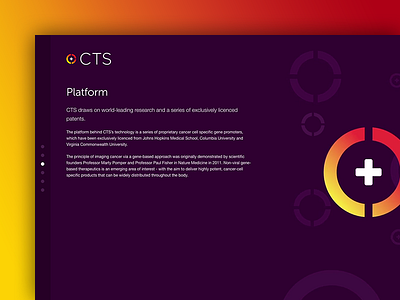 Web design mock up - CTS bioscience brand identity branding design logo tech typography web design