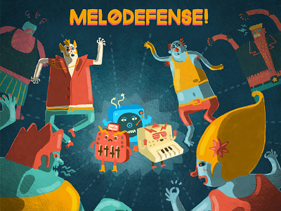 Melodefense character design game design illustration