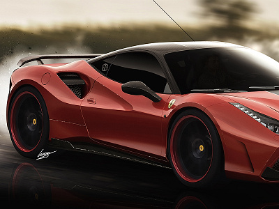 Novitec Rosso Ferrari 488 GTB 488 ferrari novitec photoshop racing retouching tuning