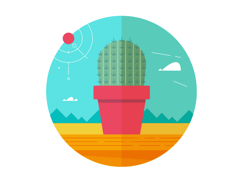 Illustration | "Cacti" abstract cactus color desert design doodle flora illustration illustrator plant west coast