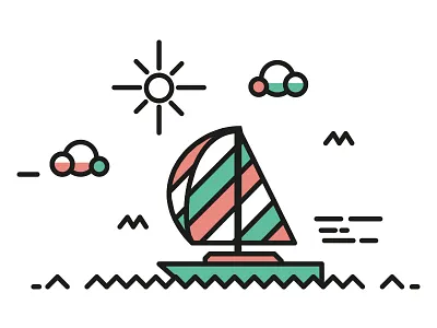 Just a little boat, which was missing in your collection. boat icon icons illustrator line see texture