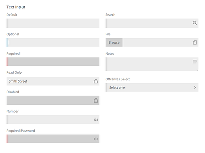 Text Inputs forms inputs ui