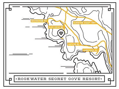 Wedding Map invite map topographic wedding