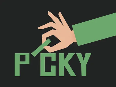 Picky design hand type vector