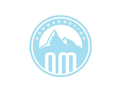 Odd Marketing blue branding circle digital ice icon ligature logo marketing mountains odd vector