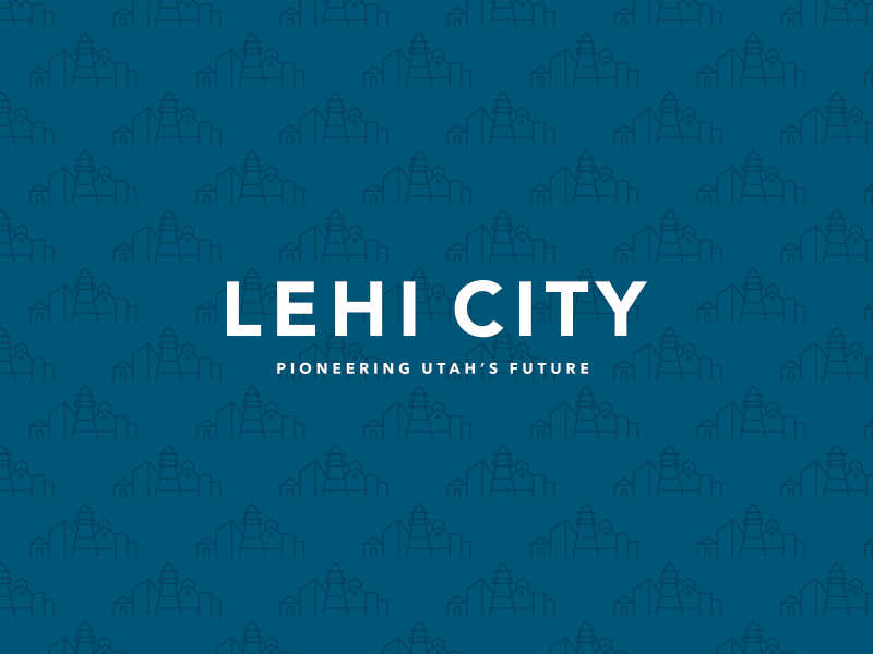 Lehi City Pattern blue city gif green lehi logo pattern utah