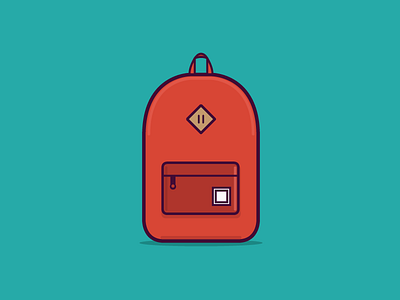 Backpack backpack herschel illustration school shadow vector