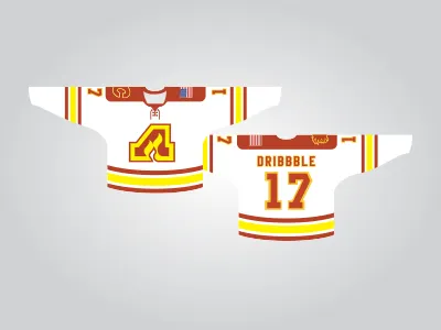 Adirondack Flames - Away Jersey ahl flames hockey logo
