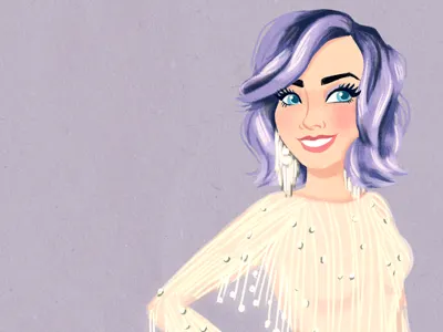 Katy Perry at the 2015 Grammys character digital art fashion illustration illustration katy perry