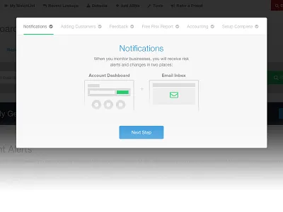 Onboarding Improvements illustration modal navigation notificaitons onboarding