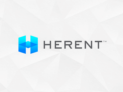 Herent Logo 3d branding h identity logo management project transparent