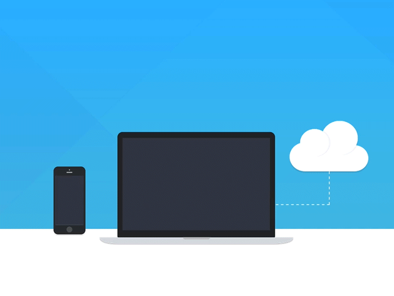 Memopal animation backup cloud device file flat