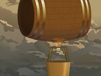 Beer banner beer billboard illustration