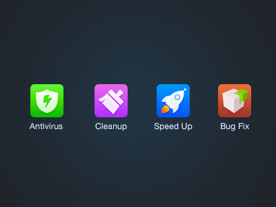 Icon antivirus bug fix cleanup speed up