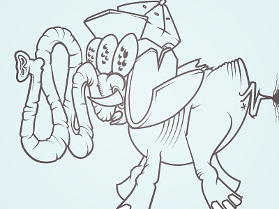 Elephant Illustration character concept elephant illustration laxalt mciver nevada reno