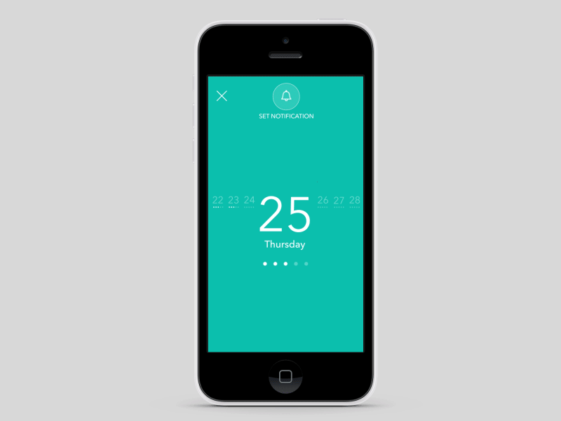 Notification clock set calendar clock colourful gif mobile motion notification set ui ux