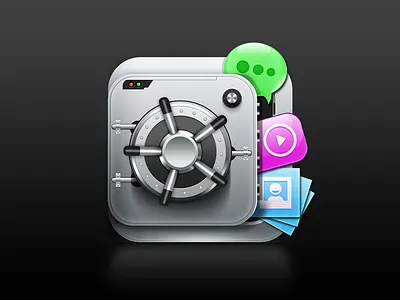 Media Secure icon app icon lock padlock safe secure security strongbox
