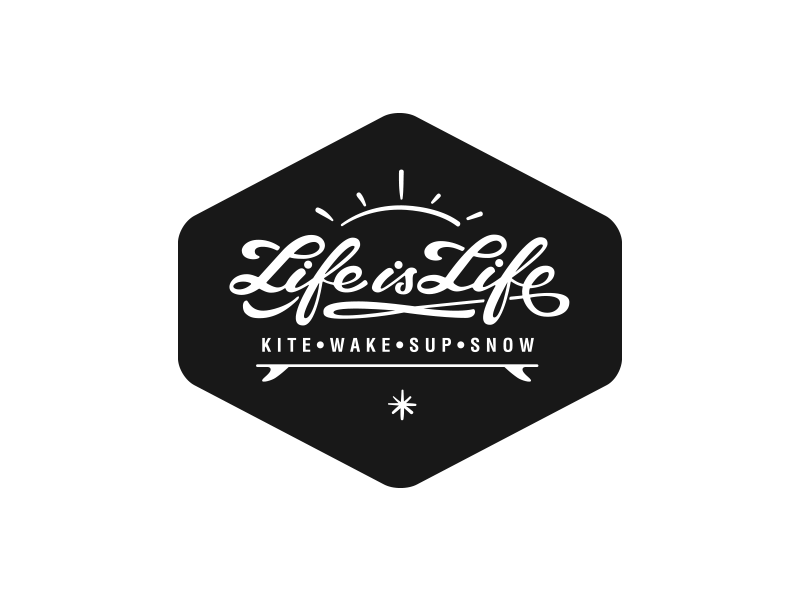 Life is life branding clothing custom extreme lettering logo monogram sports typography