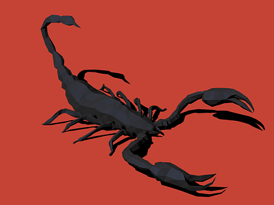 Low Poly Scorpion animal art low poly lowpoly polygon scorpion