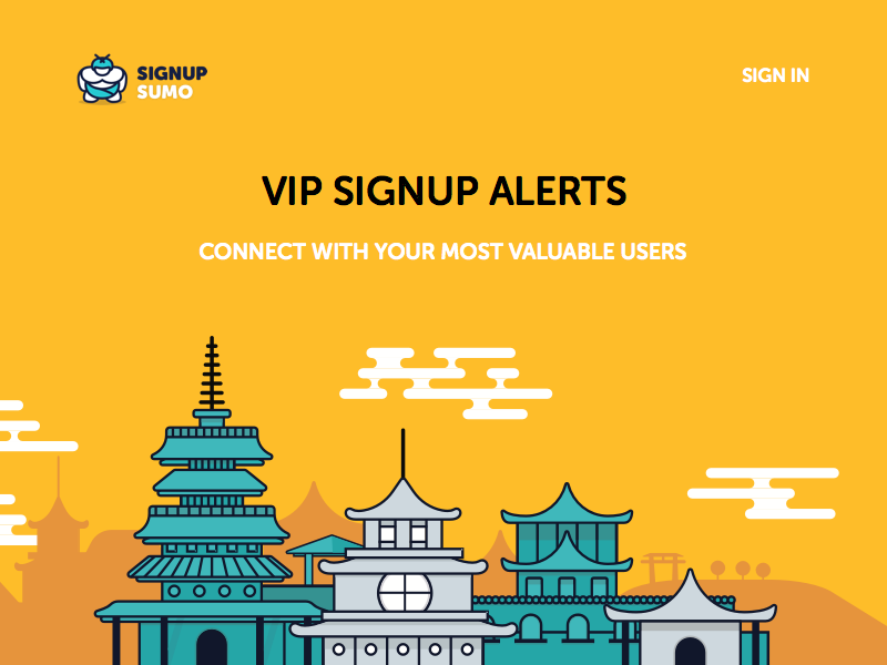 Signup Sumo Illustration building color illustration line ui web website