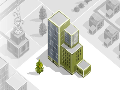 Building 3d build design good icon illustration sketch style teaser web website