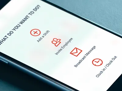 What do you want to do? app application design icons ios menu scheduling shift swift